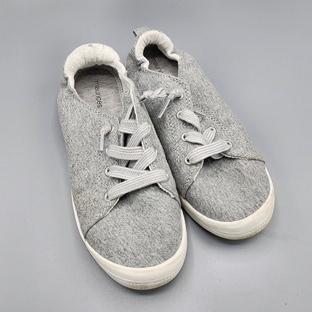 Maurices Mariah heather gray scrunch back slip on sneaker woman's size‎ 8